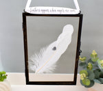 Personalised Real Feather Floating Frame