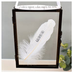 Personalised Real Feather Floating Frame