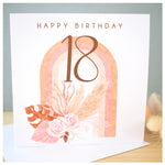 Happy 18th Birthday Rainbow Pampas Card