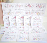 Mr & Mr Wedding Day Civil Ceremony Greeting Card. Rainbow Colour Spring Flowers