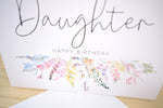 Happy Birthday Daughter Card. Rainbow Colour Spring Flowers