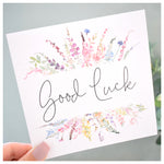 Good Luck Card. Rainbow Colour Spring Flowers