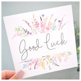 Good Luck Card. Rainbow Colour Spring Flowers