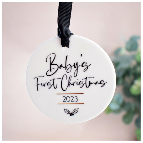 Baby's First Christmas 2023 Hanging Tree Ornament