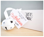 Christmas 'Believe' Bell, Silver or Red Polar Express Jingle bell