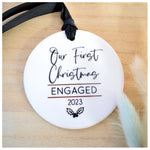 Our First Christmas Engaged 2023 Hanging Tree Ornament