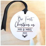 Our First Christmas As Mr & Mrs 2023 Hanging Tree Ornament