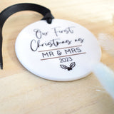 Our First Christmas As Mr & Mrs 2023 Hanging Tree Ornament