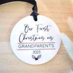 Our First Christmas As Grandparents 2023 Hanging Tree Ornament