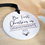 Our First Christmas As Grandparents 2023 Hanging Tree Ornament