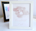 Framed Rainbow Watercolour Scan Print