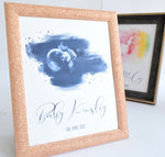 Personalised Watercolour Framed Baby Scan