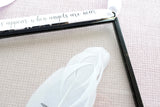 Heart Print Real Feather Floating Frame