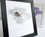 Framed Watercolour Splash Baby Ultrasound Nursery Decor