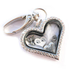 In Memory of Pet Cat / Dog Paw Locket Keyring