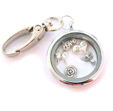 In Memory of Dad Round Locket Keyring