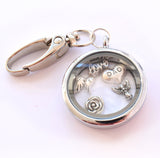 In Memory of Dad Round Locket Keyring