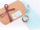 In Memory of Dad Round Locket Keyring