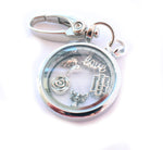 Memorial Round Locket Keyring. Sympathy Charm Locket.