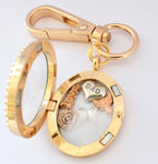 In Memory of Dad Gold Oval Locket Keyring