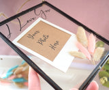 I Love You Photograph Floating Frame Pink Bunny Tail Dried Flowers