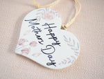 Happy Mothers Day Wooden Hanging Heart Decoration