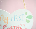 My First Easter Wooden Heart Plaque