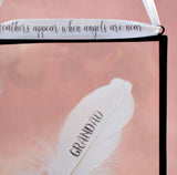 Grandad Memorial Real Feather Floating Frame