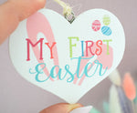 My First Easter Heart Decoration. Hanging Heart Ornament