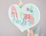 My First Easter Heart Decoration. Hanging Heart Ornament