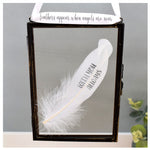 With You Always In Memory Real Feather Floating Frame