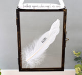 Nan In Memory Real Feather Floating Frame