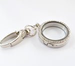 In Memory Floating Locket Keyring. Half My Heart Is In Heaven