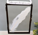 MUM Memorial Real Feather Floating Frame