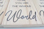 Dad You Mean The World To Me Wood Shelf Sign