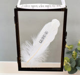 Grandad Memorial Real Feather Floating Frame