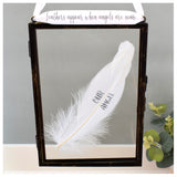 Our Angel Memorial Real Feather Floating Frame