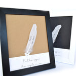 Custom Feather Wording Condolence Frame