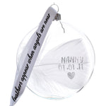 Personalised Name / Date Feather Round Bauble