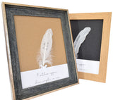 Custom Feather Wording Condolence Frame