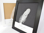 Personalised Feather In Memory Frame