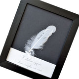 Personalised feather In Memory Frame