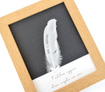 Custom Feather Wording Condolence Frame