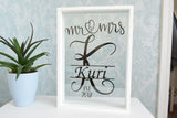 Couple's Monogram Personalised Frame Keepsake