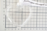 Any Name / Date White Feather Memorial Heart Bauble