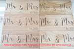 Mr & Mrs Est 2023 Wood Shelf Sign