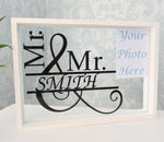 Personalised Couple Surname Name Frame. Wedding Keepsake Photo Picture Frame. Civil Ceremony Gift. Mr Mr. Mrs Mrs. Mr Mrs. Bride Groom