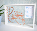 Personalised Couple Surname Name Frame. Wedding Keepsake Photo Picture Frame. Civil Ceremony Gift. Mr Mr. Mrs Mrs. Mr Mrs. Bride Groom