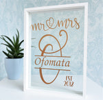 Couple's Monogram Personalised Frame Keepsake