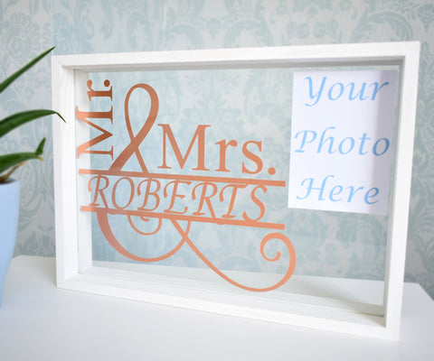 Personalised Couple's Name Photo Frame Keepsake